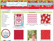 Tablet Screenshot of fashionablefabrics.com